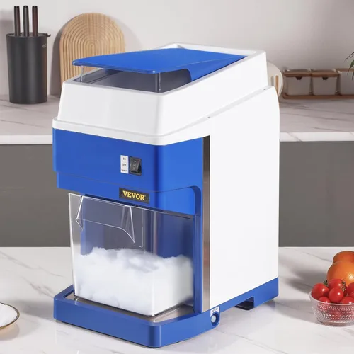 Miniatura 8 de VEVOR Trituradora de hielo comercial, máquina eléctrica de cono de nieve de 265 libras por hora con caja de hielo de 4.4 libras, máquina de hielo