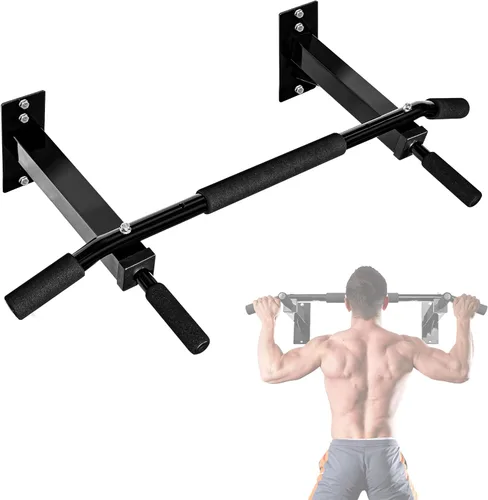 Yes4All Barra de dominadas montada en la pared – Barra de dominadas multifuncional montada en la pared para gimnasio en casa, equipo de