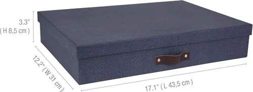 Miniatura 3 de Bigso Sverker Caja de almacenamiento de fibra de lona legal y artística Caja de almacenamiento para álbumes de recortes para papeles sueltos y más