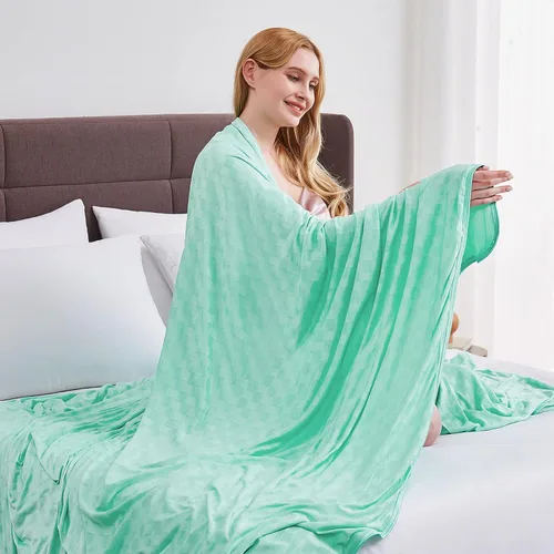 Miniatura 12 de Topcee Arc-Chill Q-Max - Manta refrescante de verano para personas que duermen con calor, fibra fría de 0.5, certificado Oeko-TEX, 100% suave