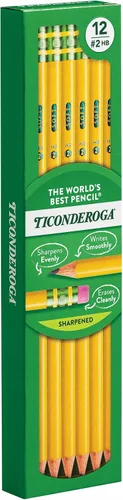Miniatura 2 de Ticonderoga Lápices de madera, preafilados, 2 HB suaves, amarillos, 12