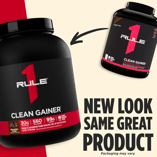 Miniatura 4 de Rule 1 Clean Gainer - Fórmula de ganancia magra alta en proteínas con 560 calorías, 30g de proteína de espectro completo, más de 90g
