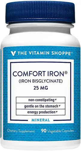 The Vitamin Shoppe Hierro 25MG - Producción de glóbulos rojos, apoyo de transporte de energía y oxígeno, mineral esencial