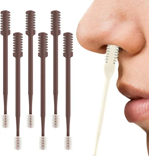 Miniatura 11 de AprYew Cortador de pelo nasal 2 en 1, recortador de vello nasal para hombres y mujeres, herramienta de extracción manual portátil de 360° con Beige