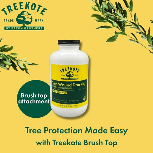 Miniatura 7 de Treekote Cepillo para aderezo de heridas, 32 onzas para árboles y arbustos, pasta curativa y sellador de heridas de árboles, sellador de poda