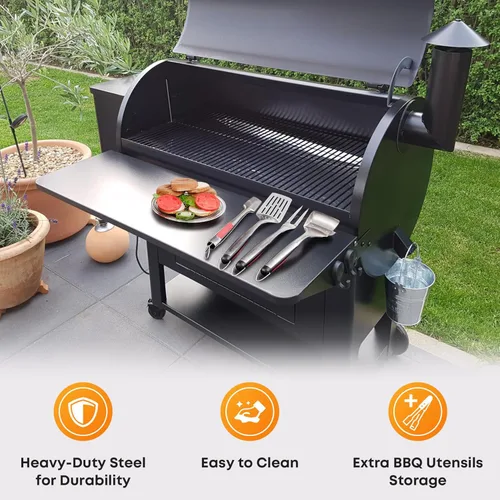 Miniatura 6 de Stanbroil Estante frontal plegable para parrilla de pellets Traeger Pro Series 34, repuesto para estante plegable BAC363, accesorios de parrilla