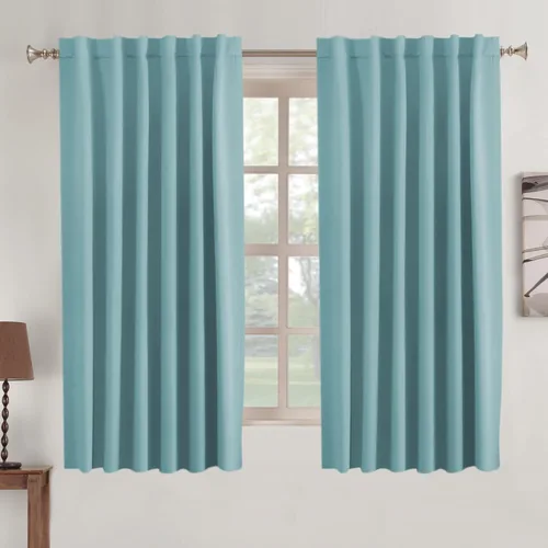 Miniatura 87 de Turquoize Cortinas Opacas para Tratamiento de Ventana con Trabillas Traseras para Sala de Estar/Dormitorio, Tratamientos de Ventana con Aislamiento