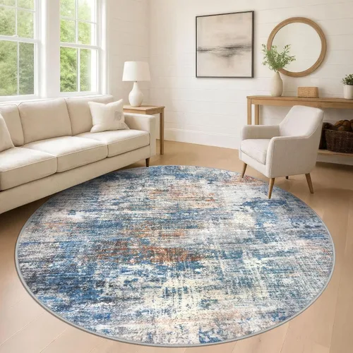 Miniatura 248 de IOHOUZE Alfombra pequeña abstracta de 2 x 3 pies, alfombra de entrada lavable para entrada interior, alfombras con respaldo de goma, alfombra gris