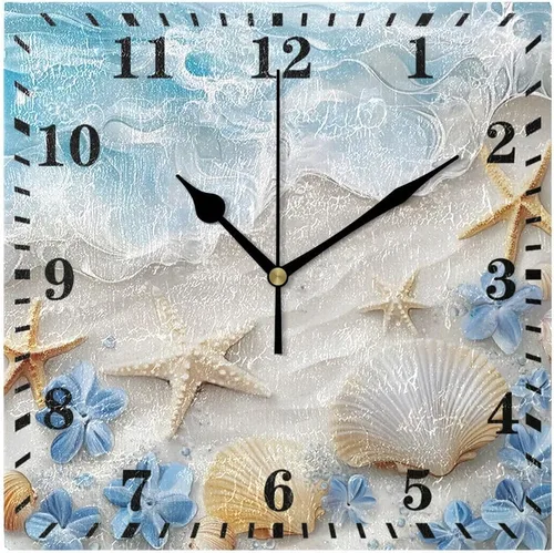 Miniatura 15 de Reloj de pared con diseño de gaviota de playa, reloj colgante decorativo, silencioso, sin tictac, para sala de estar, cocina, dormitorio