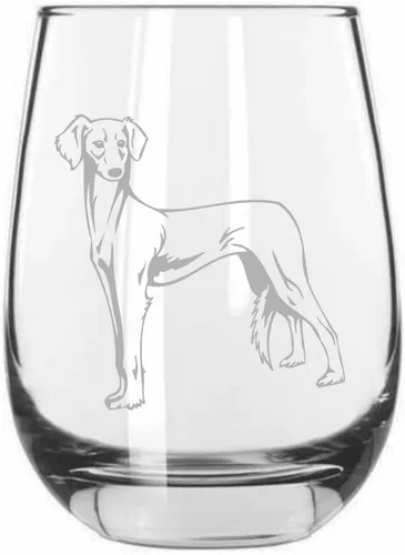 Miniatura 147 de Sakhalin Husky Dog - Copa de vino grabada personalizada de 15.25 onzas sin tallo