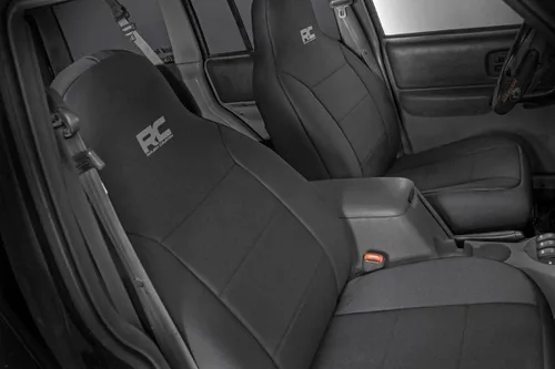 Miniatura 2 de Rough Country Fundas de asiento de neopreno para Jeep Cherokee XJ (1997-2001) con reposacabezas desmontables, impermeables y resistentes a los rayos