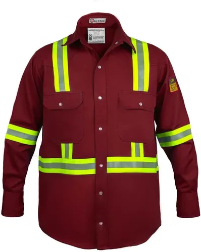 Miniatura 14 de Camisa Hi Vis de alta visibilidad FR resistente al fuego - 88% C/12% N - 7oz Azul marino