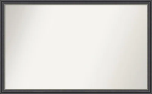 Miniatura 556 de Amanti Art Espejo de baño negro para sobre fregadero, 22 x 22 pulgadas, espejo de tocador cuadrado estrecho negro Avon, marco de madera casual