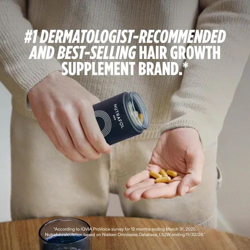 Miniatura 2 de Nutrafol Men's Hair Growth Supplements, Clinically Tested for Visibly Thicker Hair and Scalp Coverage, Dermatologist Recommended - 1 Month Supply, 1