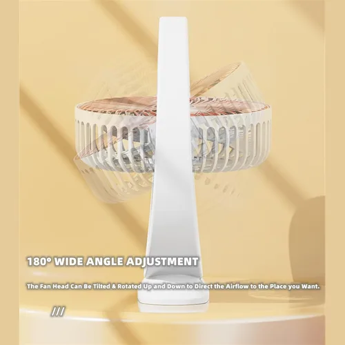 Miniatura 4 de Chchmu Ventilador de escritorio USB de 8 pulgadas, ventiladores de mesa de escritorio de 3 velocidades, ventilador silencioso personal con fuerte
