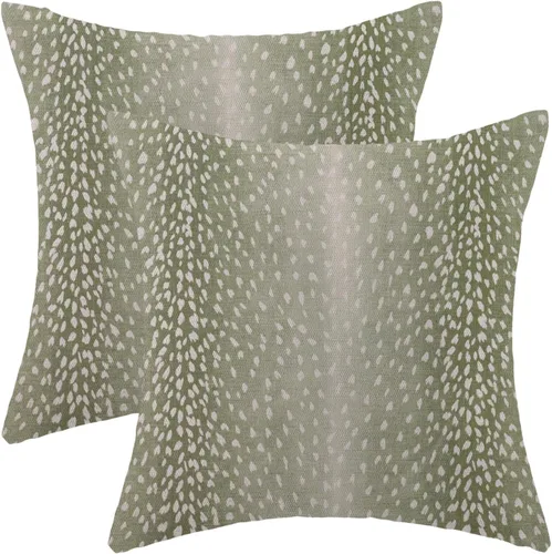 Miniatura 66 de Fundas de Almohada con Estampado de Antílope 16x16 Pulgadas Paquete de 2, Fundas de Almohada Decorativas con Estampado de Piel de Animal Marrón