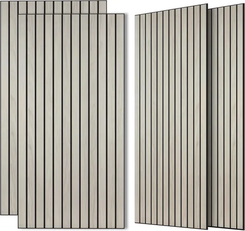 Miniatura 25 de Paneles de sonido de chapa de madera, paquete de 10 paneles de pared de 47.2 x 23.6 pulgadas, paneles acústicos decorativos para paredes