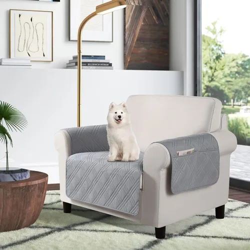 Miniatura 28 de TAOCOCO Fundas de sofá impermeables extragrandes para mascotas y perros con respaldo antideslizante, fundas para asientos de sofá con bolsillo
