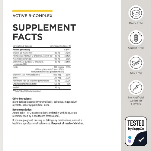 Miniatura 3 de Cápsulas Active-b Integrative Theraputics, 60 unidades, Amarillo, 1, 1