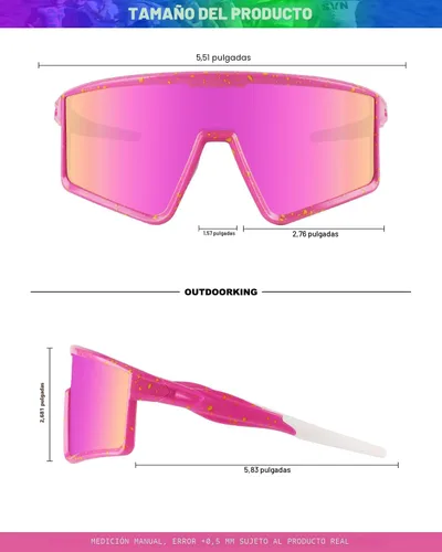 Miniatura 5 de Xiyalai Gafas de sol para ciclismo para hombres y mujeres, lentes de sol deportivos con protección UV para correr, lentes de sol para béisbol