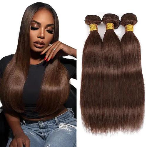 Miniatura 32 de Color 30 paquetes de cabello humano marrón onda del cuerpo paquetes 8 10 12 pulgadas brasileño virgen Remy extensiones de cabello humano doble trama