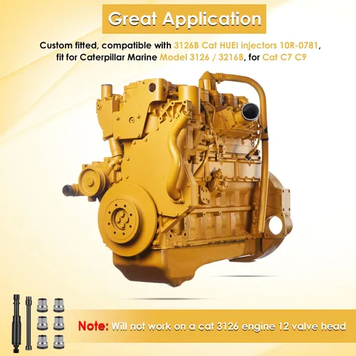 Miniatura 2 de Yoursme Herramienta de instalación de extracción de copa de manga inyector con kit de piezas para Caterpillar Cat 3126B C7 C9 con inyectores