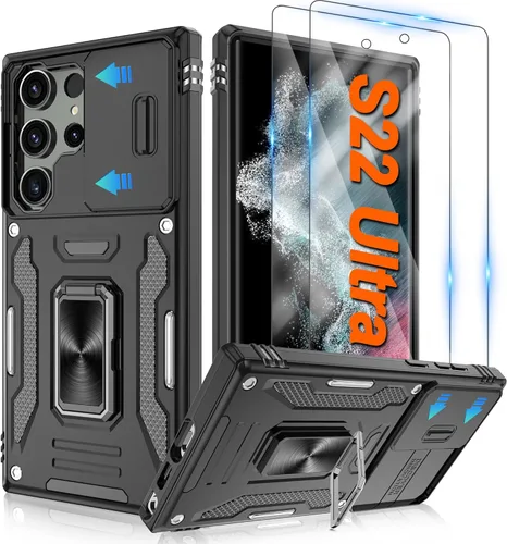Miniatura 37 de Atump Funda para Motorola Moto G Play 2024 (4G) con [paquete de 2] protector de pantalla HD y cubierta para cámara deslizante, soporte de anillo