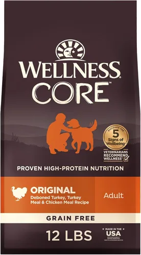 Comida seca para perro sin granos Wellness Core Natural , Marrón/Naranja