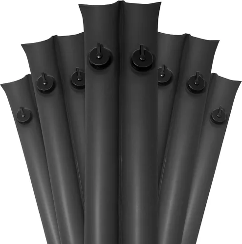 Miniatura 4 de Pool Mate 1-3811- BLK-05 Bolsas de agua para cubierta de piscina, paquete de 5, 10 pies de doble cámara negra, calibre 16