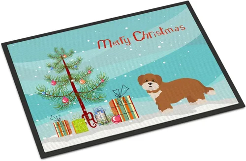 Miniatura 75 de Caroline's Treasures CK3799MAT Akita Shepherd - Tapete de árbol de Navidad de 18 x 27 pulgadas, tapete para puerta delantera, interior y exterior