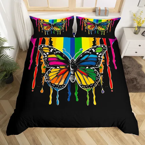 Miniatura 16 de Funda de edredón de caballo blanco y marrón, juego de ropa de cama 3D de animales de granja occidental para niñas y niños, funda de edredón