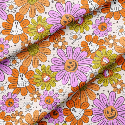 Miniatura 37 de The Yard - Tela texturizada con diseño de bala de calabaza de otoño para Halloween, Liverpool, elástica floral, 1 yarda, tela de punto grueso