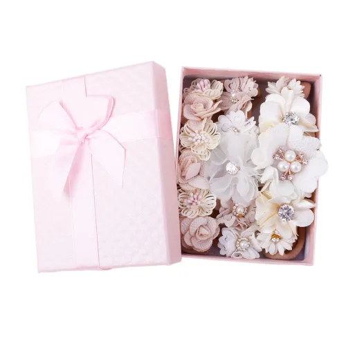Miniatura 2 de cherrboll 3 diademas de flores para bebé, súper suaves y elásticas, de nailon, para recién nacidas Avena