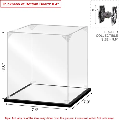 Miniatura 2 de Vitrina acrílica para coleccionables, caja de exhibición para ensamblar para Lego 75300 75304 75349, modelo de casco, caja acrílica transparente