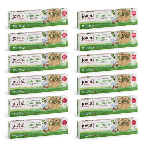 Pasta Capellini de grano entero de arroz integral Jovial - Pasta Capellini, pasta de capellini, pasta de grano entero, pasta orgánica, sin gluten,