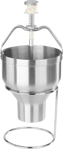 Miniatura 10 de New Star Foodservice Dispensador de masa de panqueques de aluminio comercial con soporte, dispensador de masa de control de porciones