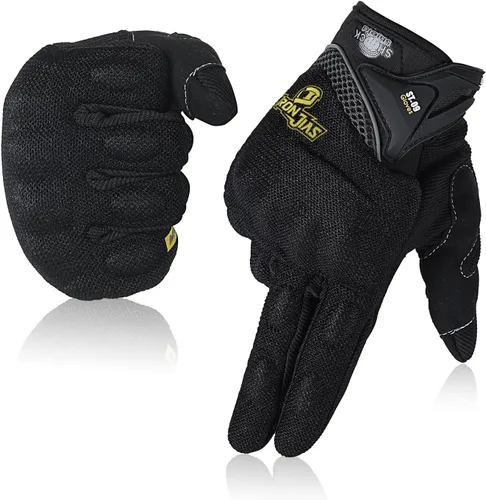Miniatura 12 de BORLENI Guantes de montar en motocicleta, pantalla táctil, guantes de dedo completo, motocross, carreras, bicicleta, deportes al aire libre