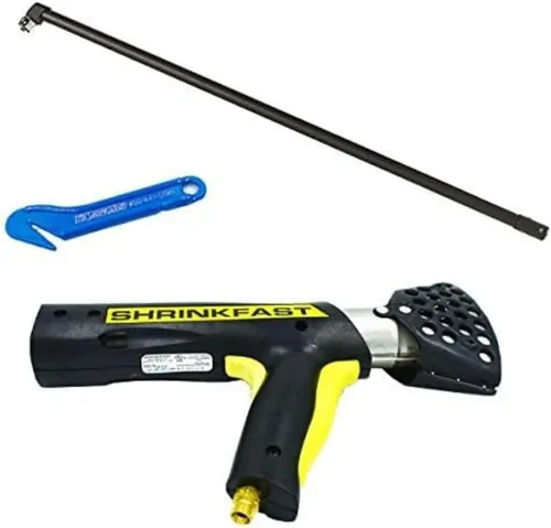 Miniatura 3 de Pistola de calor de propano Shrinkfast 998, 200000 BTU, lista para usar con manguera de 25 pies, regulador, llave, estuche rígido, extensión