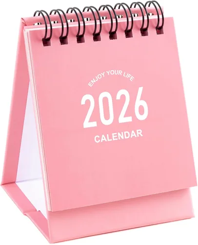 Mini calendario de escritorio 2026-2027 – enero de 2026 a junio de 2027, calendario de escritorio pequeño, mini calendario diario, papel grueso,