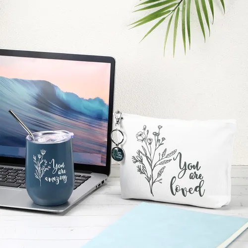 Miniatura 6 de Tessco for you 3 piezas de regalos de agradecimiento a los empleados para mujeres, regalo de fin de año, regalos de graduación, vaso inspirador