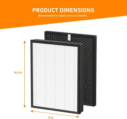 Miniatura 6 de AP-B102 - Juego de filtros de repuesto True HEPA compatibles con Alexapure Breeze AP-B102 y 3049 purificador de filtro de aire, filtro de aire 3