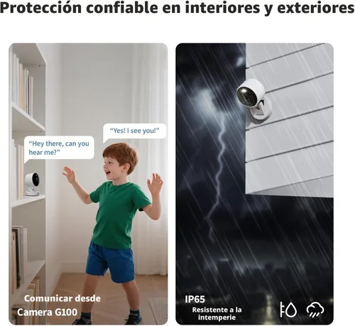 Miniatura 4 de Aqara G100, cámara de seguridad para interiores/exteriores 2K, HomeKit Secure Video, audio de 2 vías, foco nocturno con visión nocturna en color/IR