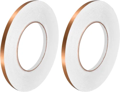 Miniatura 16 de uxcell 2 calcomanías autoadhesivas de papel de aluminio de 0.2 pulgadas x 164 pies para decoración de huecos, tira de cinta adhesiva impermeable