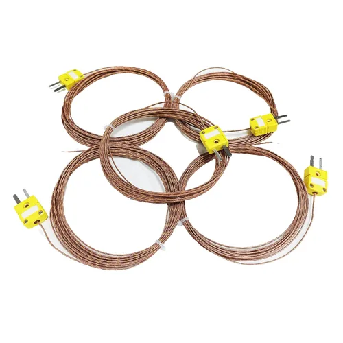 Miniatura 6 de 5 piezas de paquete de alta precisión K tipo mini-conector termopar sensor de sonda de temperatura, 1 metro de largo Rango de medición -50°C~482°C