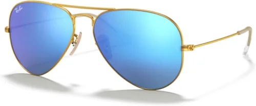 Ray-Ban RB3025 - Lentes de sol de aviador de metal para hombre y mujer + paquete con kit de cuidado de gafas iWear de diseñador