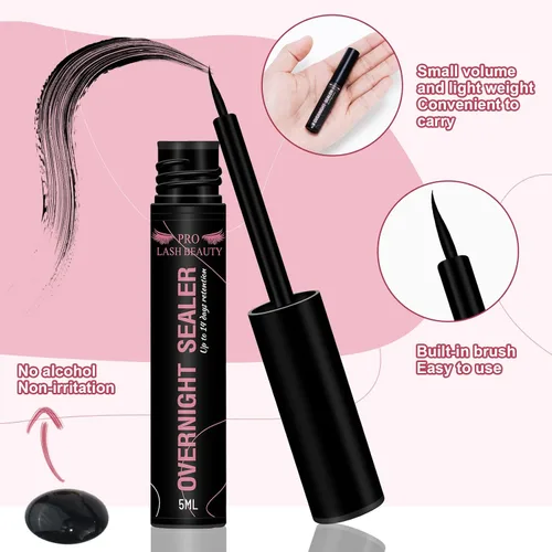 Miniatura 3 de Sellador Overnight Sealer para pestañas en grupo que te puedes aplicar tu misma. Prolonga la duración de tus extensiones 14 días y es fácil