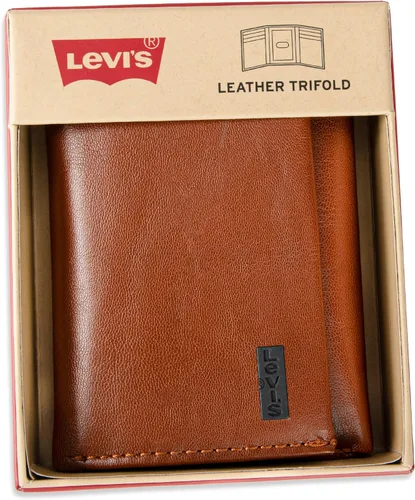 Miniatura 64 de Levi's Billetera triple para hombre, elegante y delgada, incluye ventana de identificación y tarjetero de crédito