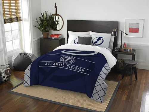 Miniatura 30 de Juego de edredón y funda de almohada para cama individual o matrimonial/queen, con licencia oficial de la NHL