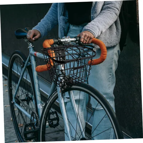 Miniatura 4 de BESPORTBLE Cesta de bicicleta de alambre de acero inoxidable para adorno de bicicleta multiusos