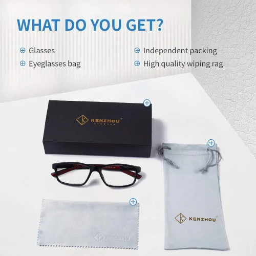 Miniatura 7 de K KENZHOU Paquete de 2 lentes de lectura para hombres/mujeres, mujeres, lectores, lentes de computadora con bloqueo azul, protección UV, reduce